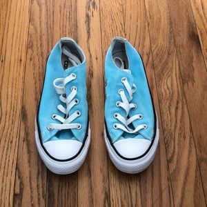 Baby blue converse. Men’s 4 women’s 6.